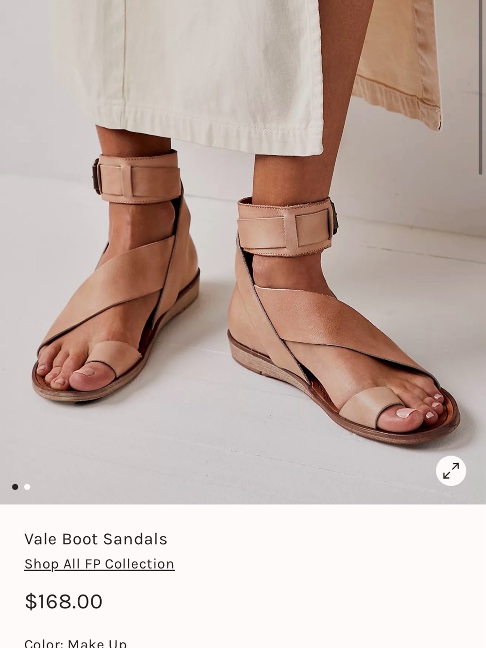 Free People Nude/Tan Vale Boot Sandals